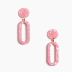 J. Crew Factory Pink Tortoise Statement Earrings
